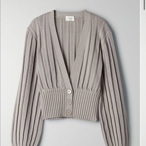 Wilfred plunge front cardigan